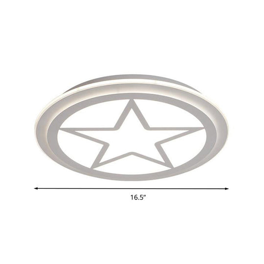 Modern White Acrylic Star Ceiling Light For Children’s Bedroom