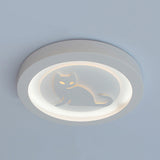 Nordic White Led Circular Flush Ceiling Light For Living Room