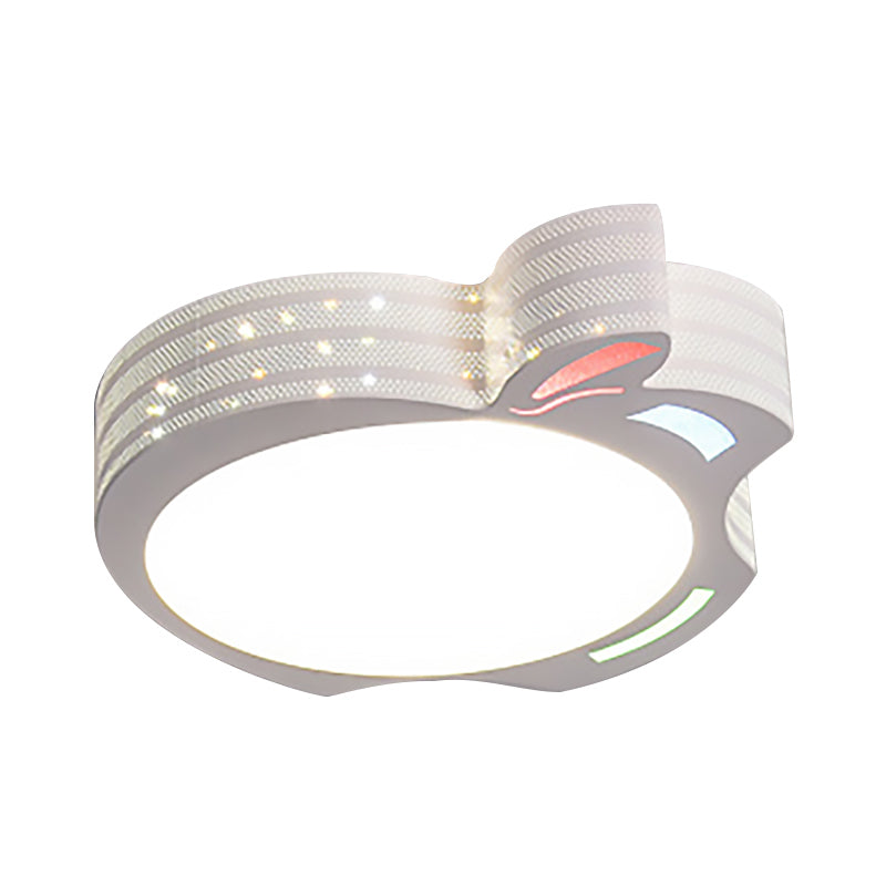 Modern White Acrylic Round Flush Mount Ceiling Light For Bedroom