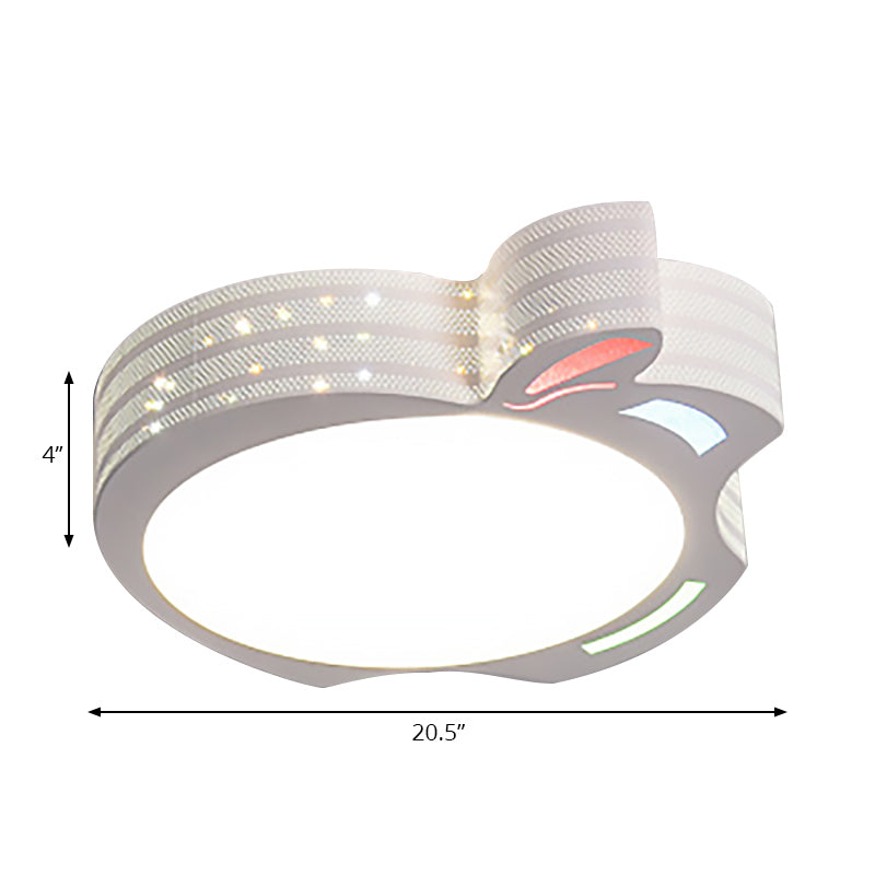 Modern White Acrylic Round Flush Mount Ceiling Light For Bedroom