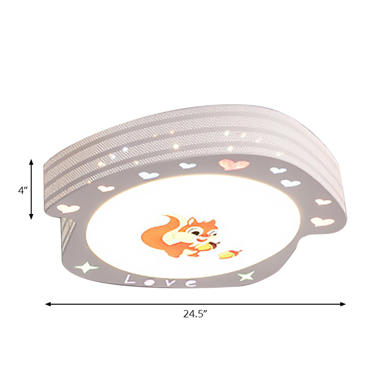 Modern White Acrylic Round Flush Mount Ceiling Light For Bedroom