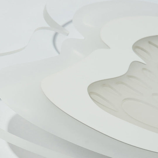 Butterfly Led Ceiling Light For Kindergarten Hallway - White Insect - Themed Acrylic Flush Mount
