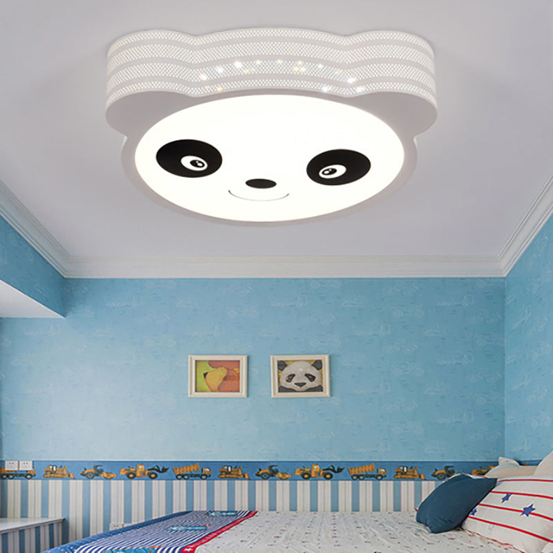 Kids Cartoon Flush Mount Ceiling Light: Modern Acrylic Fixture In White / A