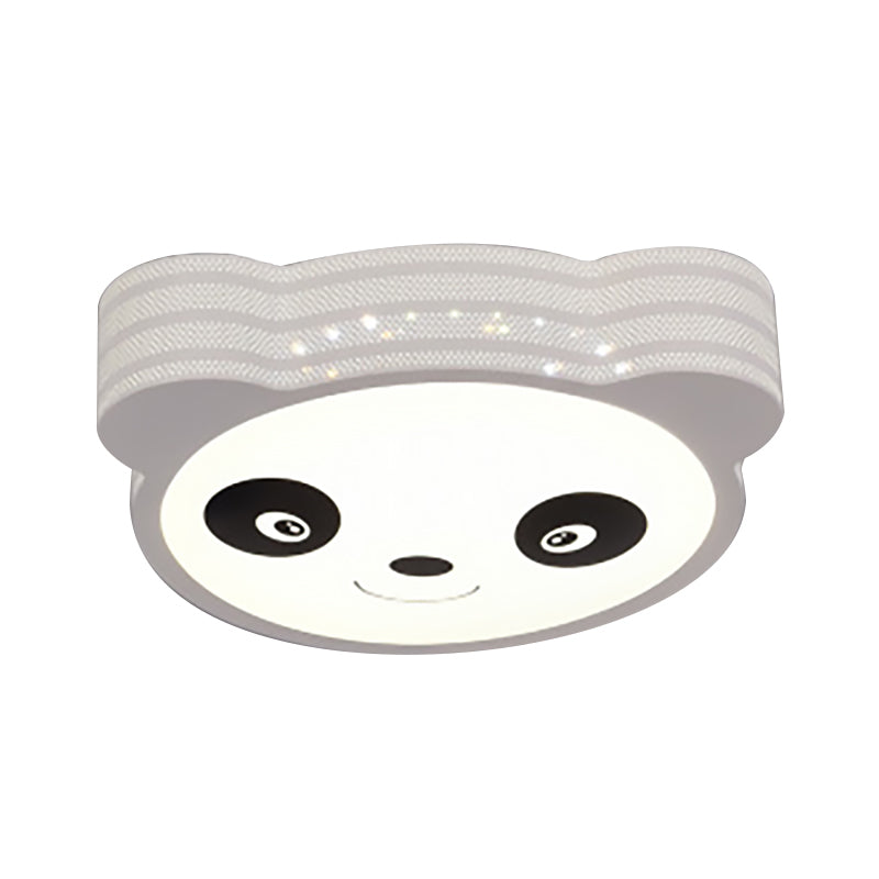 Kids Cartoon Flush Mount Ceiling Light: Modern Acrylic Fixture In White