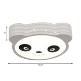 Kids Cartoon Flush Mount Ceiling Light: Modern Acrylic Fixture In White