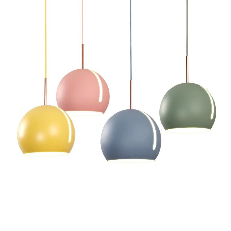 Sleek 1-Head Pendant Light Kit For Dining Room - Minimalist Hanging Lamp With Stylish Metal Shade