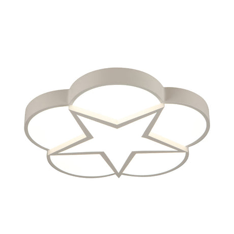 Modern White Acrylic Star Flush Mount Ceiling Light For Bedroom