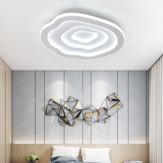 Flower Led Flushmount Ceiling Light - Eye-Caring Acrylic For Living Room White / 16’