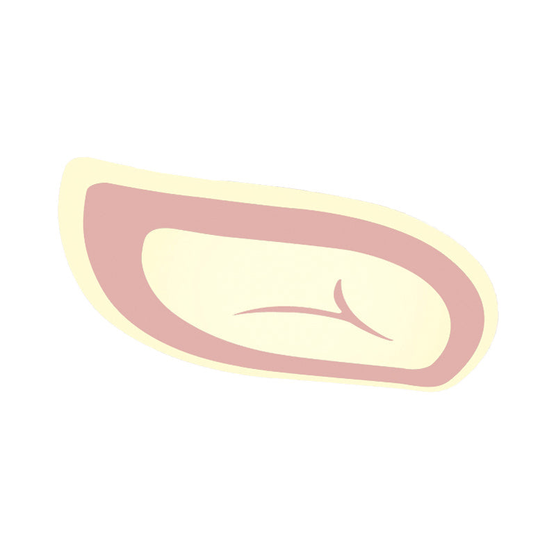 Macaron Nursing Room Led Ceiling Light Fixture - Flush Mount Acrylic Leaf Design