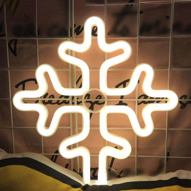 Minimalistic Usb Led Night Lamp With Plastic Animation Framework For Modern Wall Lighting White / G