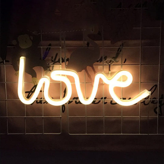 Geometric White Usb-Powered Led Nightstand Lamp - Modern Style Wall Light / Warm