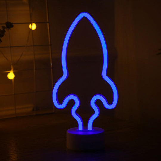 Minimalist White Led Wall Night Lamp For Babys Room / Blue
