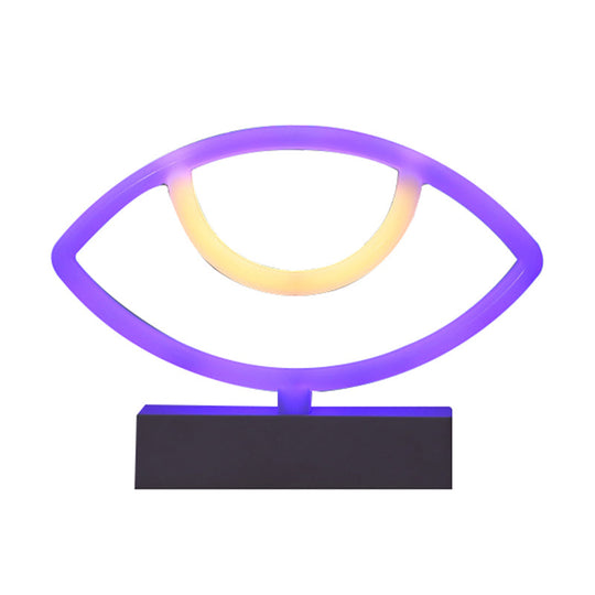 Modern Led Geometrical Nightstand Lamp - White Plastic Bedside Light For Bedroom