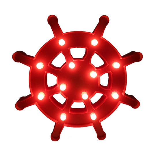 Led Wall Night Lamp For Baby Bedroom - Nordic Style Sailing Element Plastic Nightstand Lighting