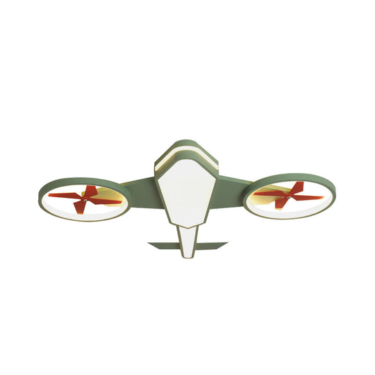 Cartoon Propeller Plane Led Ceiling Lamp - Acrylic Theme Park Shop Flush Light