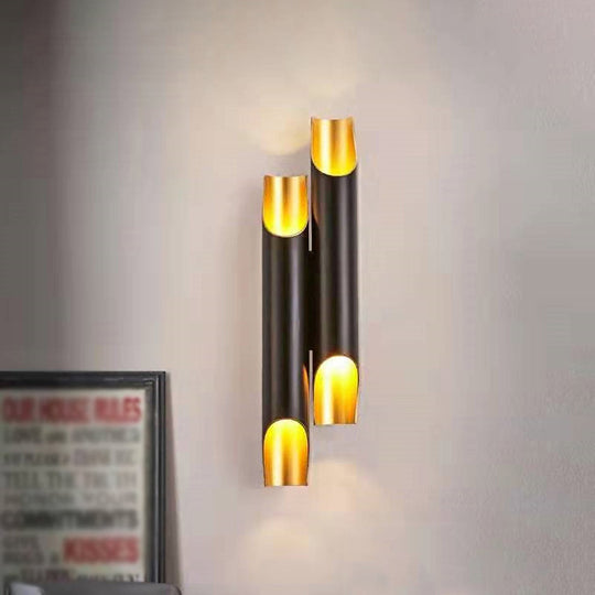 Sleek Aluminum Wall Light Sconce For Beveled Tube Mount - Ideal Living Rooms
