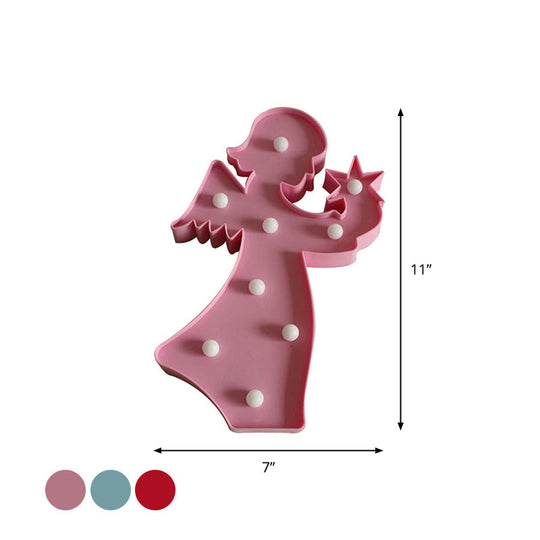 Modern Led Night Lamp For Girls Room With Funky Plastic Design