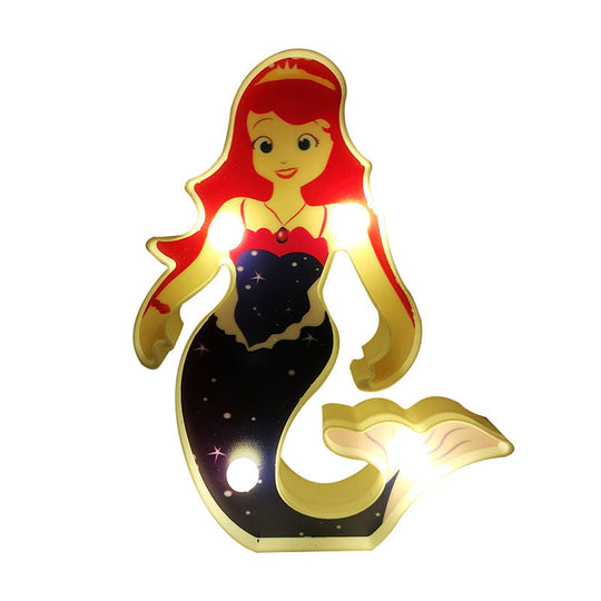 Modern Led Night Lamp For Girls Room With Funky Plastic Design