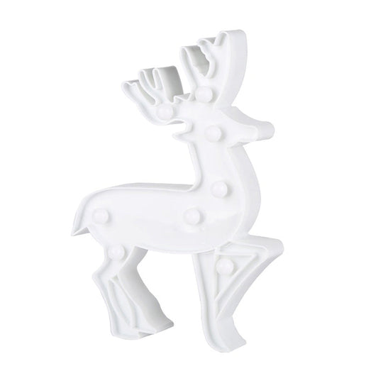 Modern Led Nightstand Light - White Christmas Elements And Battery Powered