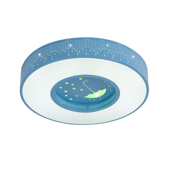 Macaron Acrylic Led Ceiling Lamp - Blue/Yellow/Green 16’/19.5’/23.5’ Round Flush Mount