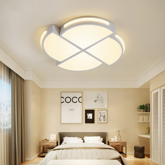 Minimalistic Acrylic Ceiling Light Fixture With Windmill Shade For Balcony - Flush Mount Fixtures