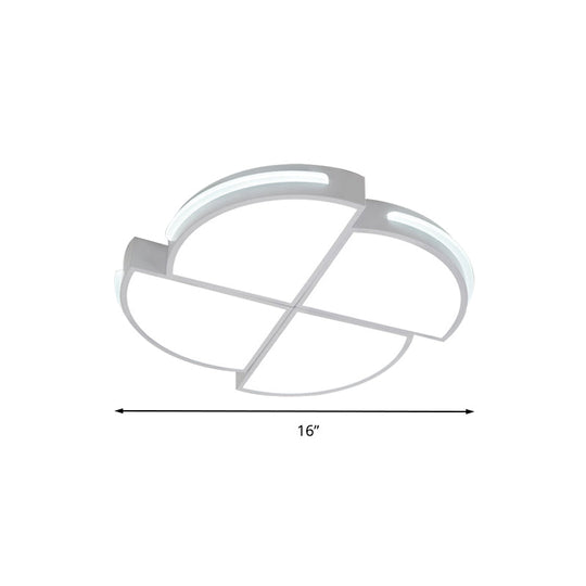 Minimalistic Acrylic Ceiling Light Fixture With Windmill Shade For Balcony - Flush Mount Fixtures