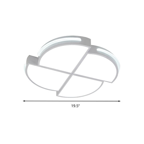 Minimalistic Acrylic Ceiling Light Fixture With Windmill Shade For Balcony - Flush Mount Fixtures