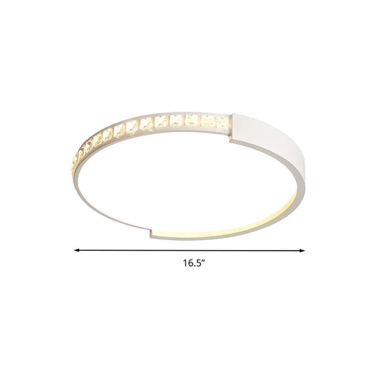 Modern White Acrylic Circle Flush Mount Ceiling Light For Kitchen