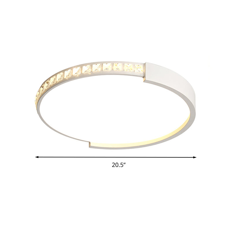 Modern White Acrylic Circle Flush Mount Ceiling Light For Kitchen