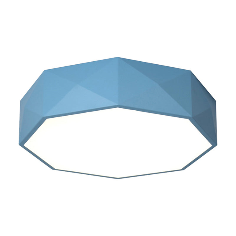 16’/20’ Dia Hexagon Macaron Acrylic Led Flush Mount Light For Girls Bedroom -