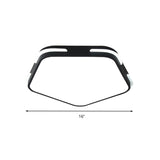 Simple Acrylic Pentagon Ceiling Light For Living Room Flush Mount