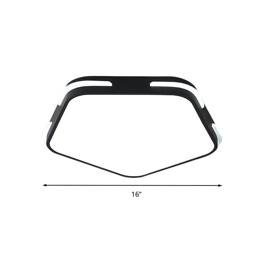 Simple Acrylic Pentagon Ceiling Light For Living Room Flush Mount