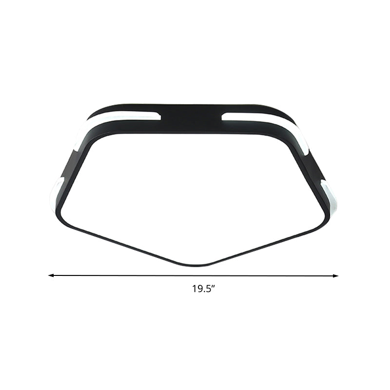 Simple Acrylic Pentagon Ceiling Light For Living Room Flush Mount