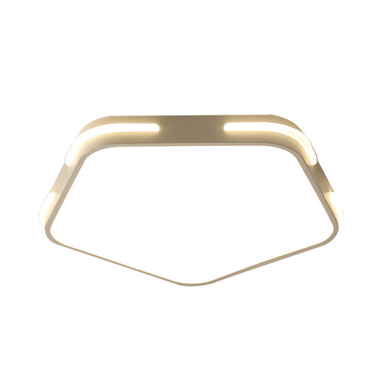 Simple Acrylic Pentagon Ceiling Light For Living Room Flush Mount