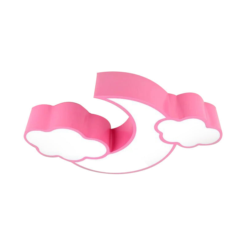 Cloudy Acrylic Flush Mount Ceiling Light For Classroom Or Child’s Bedroom