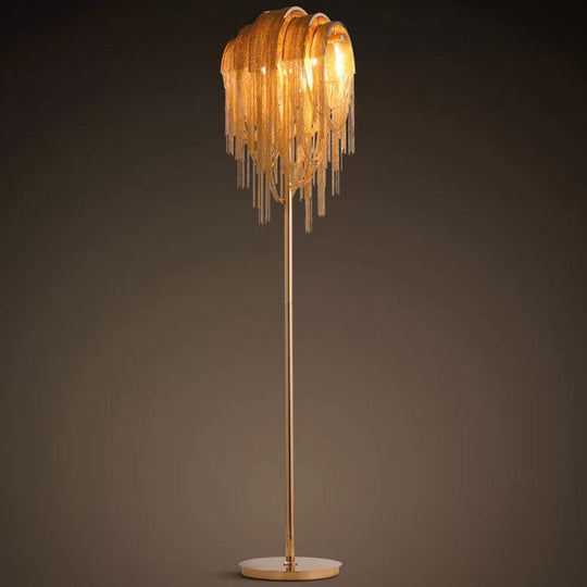 Simplicity Led Floor Light With Aluminum Shade For Reading & Flow Lighting In Living Room