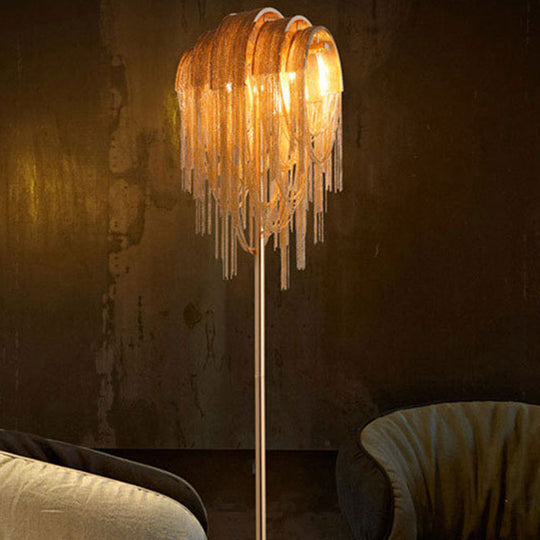 Simplicity Led Floor Light With Aluminum Shade For Reading & Flow Lighting In Living Room