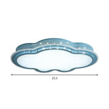 Cloud-Themed Led Flush Mount Ceiling Light For Kindergarten