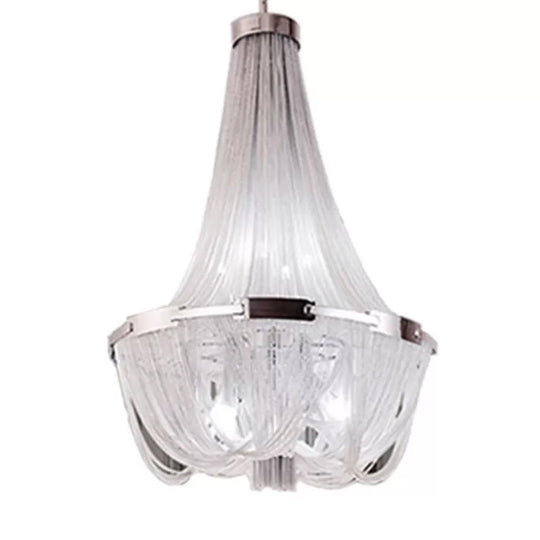 Modern 16-Bulb Hanging Chandelier Pendant With Aluminum Shade