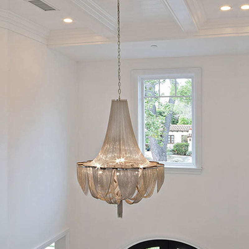 Modern Aluminum Led Chandelier Pendant Light Fixture For Living Room