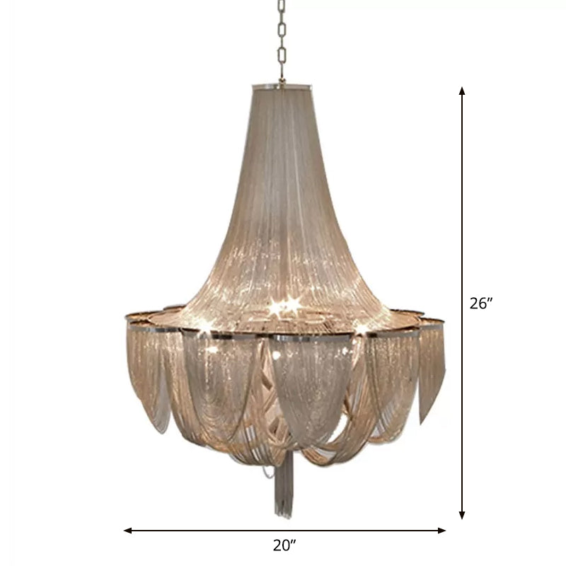 Modern Aluminum Led Chandelier Pendant Light Fixture For Living Room