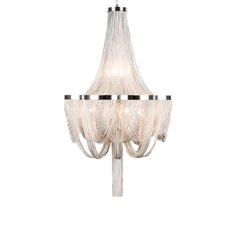 Modern Aluminum Led Pendant Draping Chandelier Light Fixture For Living Room