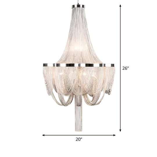 Modern Aluminum Led Chandelier Pendant Light Fixture For Living Room