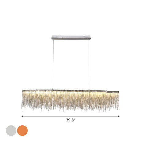 Modern Led Ceiling Chandelier Pendant With Aluminum Shade - Perfect For Living Room