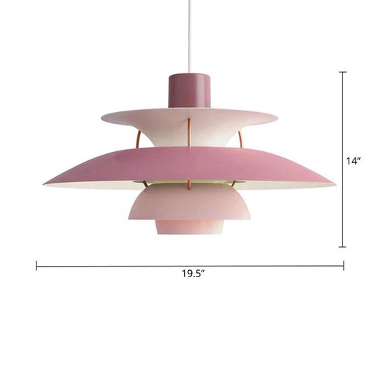 Sleek Metal Pendulum Ceiling Lamp With Tiered Design For Dining Room