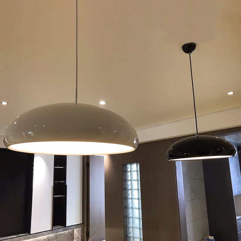Modern Metal Pendant Light With Bowl Shade For Dining Room