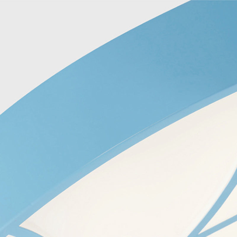 Kid’s Leaf Led Ceiling Lamp - Cartoon Acrylic Metal Flush Mount Light