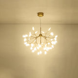 Simplicity Leaf Chandelier - Acrylic Led Drop Pendant With Branch-Like Wireframe For Living Room 63