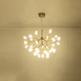 Simplicity Leaf Chandelier - Acrylic Led Drop Pendant With Branch-Like Wireframe For Living Room 45