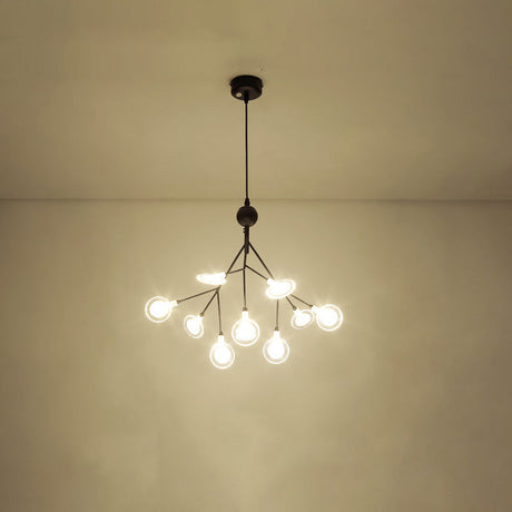 Simplicity Leaf Chandelier - Acrylic Led Drop Pendant With Branch-Like Wireframe For Living Room 9 /